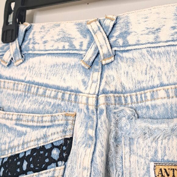 Vintage 90s Anti-Basic X Daily Jeans Size 9/10 Acid Wash Distressed High Rise - Picture 13 of 16